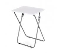 Oypla Lightweight Portable Folding Snack Tray Table in White Oypla White