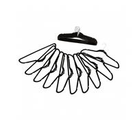 Oypla Pack of 20 Non-Slip Space Saving Velvet Clothes Coat Hangers in Black Oypla Black