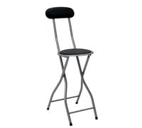 Oypla Padded Folding Breakfast Kitchen Bar Stool Seat in Black Oypla Black