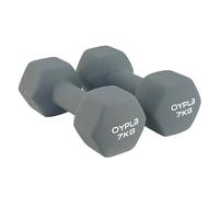 Oypla Pair of 7kg Hex Anti Roll Neoprene Non Slip Hand Dumbbells Workout Weights