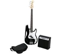 Oypla PB Precision Style Black 4 String Electric Bass Guitar & 15W Amp