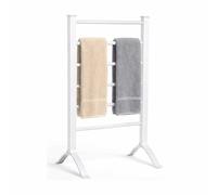 Oypla Portable Aluminium Electric Towel Rail Warmer with 6 Heated Bars in Silver Oypla Silver
