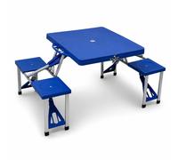 Oypla Portable Folding Outdoor Picnic Table & Bench Set in Blue Oypla Blue