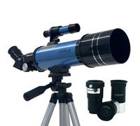 Oypla Professional Astronomical 400-70 Portable Refractor Telescope with Adjustable Tripod - 120x Magnification in Blue Oypla Blue