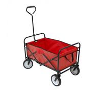 Oypla Heavy Duty Foldable Garden Trolley Cart in Red Oypla Red