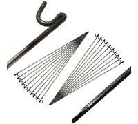 Oypla Safe Net Steel Barrier Fencing Pins 10mm X 1150mm Pack Of 20