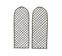 Oypla Set of 2 Willow Fencing Panel Screen Climbing Trellises in Natural Oypla Natural