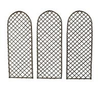 Oypla Set of 3 Willow Fencing Panel Screen Climbing Trellises in Natural Oypla Natural