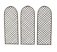 Oypla Set Of 3 Willow Trellis Fencing Panel Screen Climbing Trellises