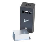 Oypla Slim Wall Mounted Outdoor Pub Ashtray Ash Tray Cigarette Steel Bin