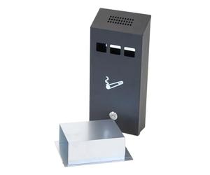 Oypla Slim Wall Mounted Outdoor Pub Ashtray Ash Tray Cigarette Steel Bin