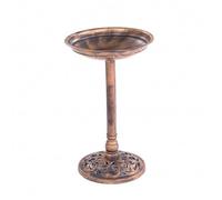 Oypla Traditional Ornamental Pedestal Garden Water Bird Bath (Bronze)