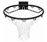 Oypla Heavy Duty Wall Mounted Full Size Black Basketball Hoop Rim and Net