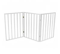 Oypla White Dog Safety Folding Wooden Pet Gate Portable Indoor Barrier