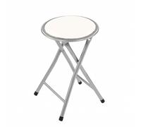 Oypla White Padded Folding Breakfast Kitchen Bar Stool Seat