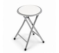 Oypla White Padded Folding Breakfast Kitchen Bar Stool Seat