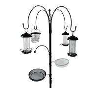 Oypla Wild Bird Decorative Feeding Station with 4 Feeders, Tray & Bath
