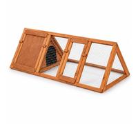 Oypla Wooden Outdoor Triangle Rabbit Guinea Pig Pet Hutch Run Cage