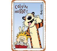OYRISH Calvin & Hobbes Comics Tin Poster 12 X 8 Inches