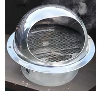 OYSKGNCMW 304 Stainless Steel Exterior Wall Exhaust Chimney Cap,Range Hood Exhaust Pipe Wind and Rain Hat,Round Wall Vent Outlet Cover,60-300mm,Ducting Protector for Kitchens Bathroom (100mm/3.9in)