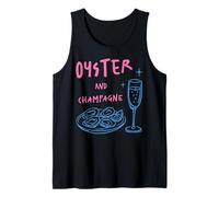 Oyster and Champagne Pairing Seafood Lover Food Drink Design Tank Top