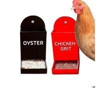 Oyster and Grit Feeder for Chickens,Poultry Feed Trough - Hangable Chicken Feeding Trough for Farm Backyard, Duck Food Dispenser