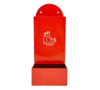 Oyster and Grit Feeder Hanging Chicken Feeder Chicken Coop Accessory (Red)
