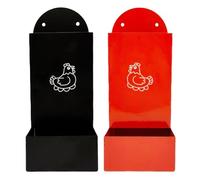 Oyster and Grit Feeder Hanging Chicken Feeder for Chicken Coop (Red Black)