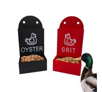 Oyster Dispenser for Hens - Hanging Poultry Food Container - 2 Piece Poultry Dispenser for Farm Chicken Coop, Poultry Feed Container