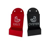 Oyster & Gravel Dispenser for Hens | Duck Feeder | Hanging Feeder for Backyard - 2 Pieces