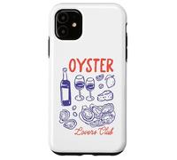 Oyster Lovers Club Shirt Wine Cheese Seafood Sketch Art Case for iPhone 11