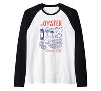 Oyster Lovers Club Shirt Wine Cheese Seafood Sketch Art Raglan Baseball Tee