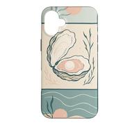 Oyster Pearl Coastal Ocean Seashell Minimalist Vintage Case for iPhone 16 Plus