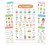 Oyster&Pop 16 Educational Posters for Toddlers - Matt Laminated Wall Charts