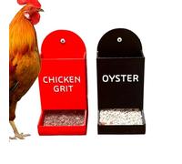 Oyster Shell Feeder for Hens - Hanging Poultry Food Container - Hanging Feeder for Backyard - 2 Pieces