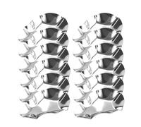 Oyster Shells for Cooking, Stainless Steel Oyster Shells for Grilling | Stainless Steel Boke Shell Tray,Stackable Serving Tray, 12 Piece Cooking Dish Set