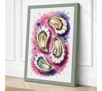 Oyster Shells Study Botanical Canvas Wall Art Print 24x16 Inch | Ready to Hang, Gallery Wrapped, Fade-Resistant Inks, Securely Packaged, UK Made