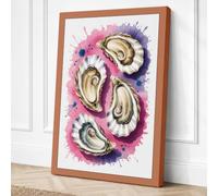 Oyster Shells Study Botanical Canvas Wall Art Print 24x16 Inch | Ready to Hang, Gallery Wrapped, Fade-Resistant Inks, Securely Packaged, UK Made
