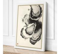 Oyster Study Botanical Canvas Wall Art Print 24x16 Inch | Ready to Hang, Gallery Wrapped, Fade-Resistant Inks, Securely Packaged, UK Made