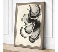 Oyster Study Botanical Canvas Wall Art Print 24x16 Inch | Ready to Hang, Gallery Wrapped, Fade-Resistant Inks, Securely Packaged, UK Made
