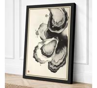 Oyster Study Botanical Canvas Wall Art Print 24x16 Inch | Ready to Hang, Gallery Wrapped, Fade-Resistant Inks, Securely Packaged, UK Made