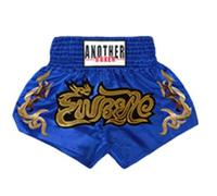 OYSTERBOY Classic Muay Thai Shorts for Men Women Boxing Kickboxing MMA BJJ Fight Clothing Training Workout Exercise Trunk, Dark Blue, Small