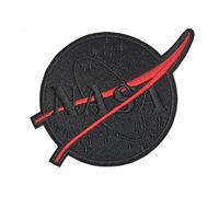 OYSTERBOY NASA National Aeronautics and Sace Administration Meatball Tactical Patch (Iron-on (Black))