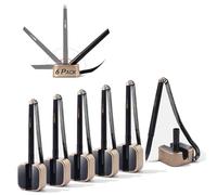 Oythiem Stylish Champagne Desk Pen Set-Features Secure Refill, 180° Rotating Barrel, Flexible Chain, Smooth Writing, Strong Adhesive Base-Perfect for Office, Hospital, School, Reception Areas (6 Pcs)