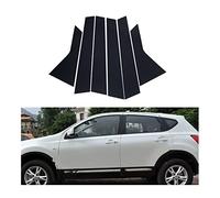 OYTHO Car Door Window Pillar Trim,For Nissan Qashqai J10 2008 2009 2010 2011 2012 2013 Glossy Black 6Pcs Car Pillar Posts Window Door Moulding Trims Sticker