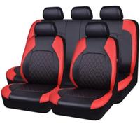 OYTHO Car Seat Cover Full Sets for VW Tiguan Allspace Life Elegance R-Line 7-Seater 2017-2022, Faux Leather Seat and Headrest Covers Full Set Airbag Compatible Cushions Protector,9Pcs/C-Red