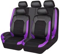 OYTHO Car Seat Covers Full Set for Toyota Aygo 5-door 2005-2021 2022 2023 2024 2025, Leather Seat and Headrest Covers Side Airbag Compatible 5-seater Accessories,E/Purple