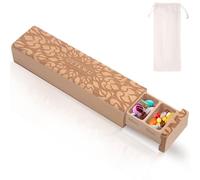 OYTKWU Wooden Weekly Pill Organizer 1 time a Day -Daily Pill Box 7 Day, Travel-Friendly, Safe Travel 7 Day Pill Box, Travel Pill Case Perfect for Tracking Weekly Medication Box (Beech)