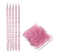 Oytrui 100pcs Disposable Nail Cuticle Pusher, Double End Manicure Pedicure Sticks with Bevel Angle and Pointed Tip, for Nail Cleaning Cuticle Removal Nail Care (Purplish Red)