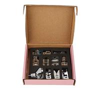 Oytrui 11PCS Sewing Machine Press Foot Kit, Multifunctional Metal Presser Feet Set with Multiple Craft Options, for Most Household Sewing Machines (11-piece pink box set)